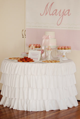 Ruffled Round Tablecloth