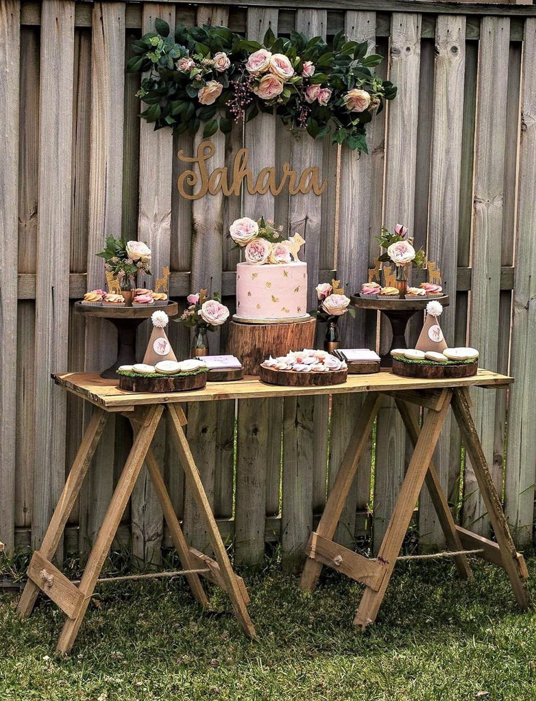 Rustic Wooden Trestle Table