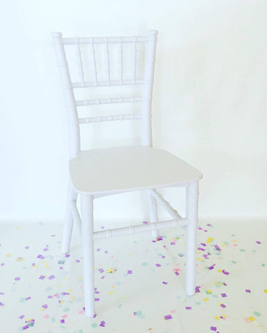 White Tiffany Kids Size Chair