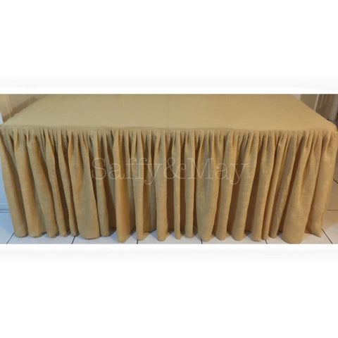 Hessian Gathered Tablecloth